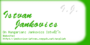 istvan jankovics business card